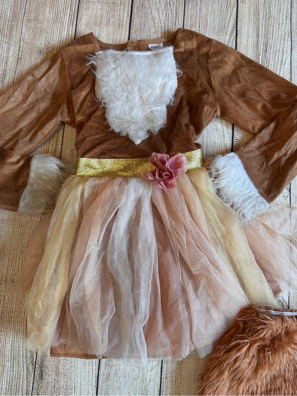 Spirit Halloween Shimmer Fox Costume Girls Medium 8-10 Complete
